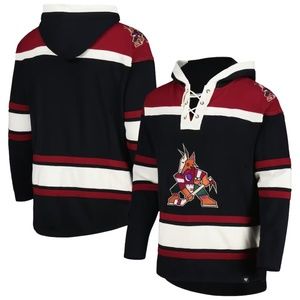 Men's Arizona Coyotes '47 Black Superior Lacer Pullover Hoodie